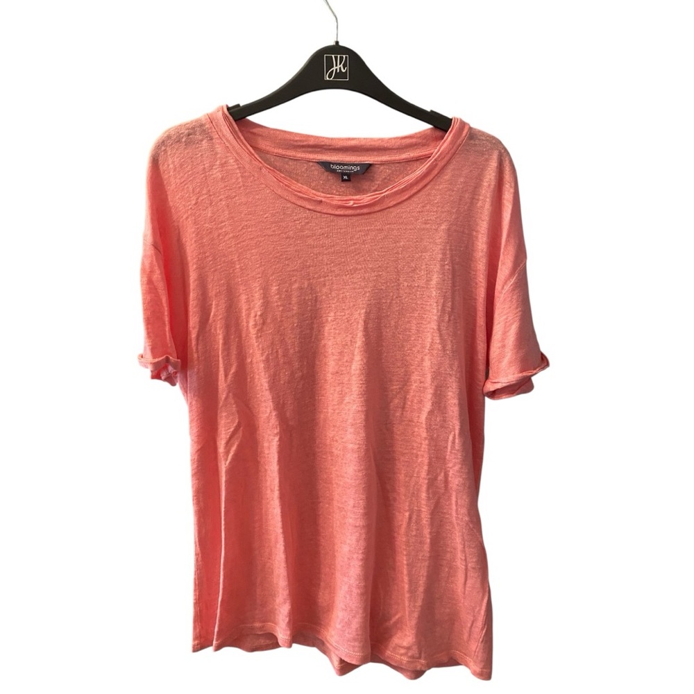 Bloomings Amsterdam Pink Linen T- Shirt Size XL